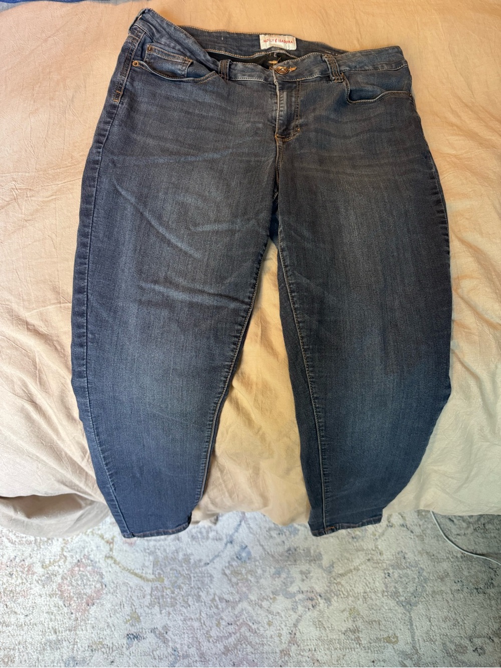 Dark Blue Cropped Women’s Jeans — Stretch Ankle Denim